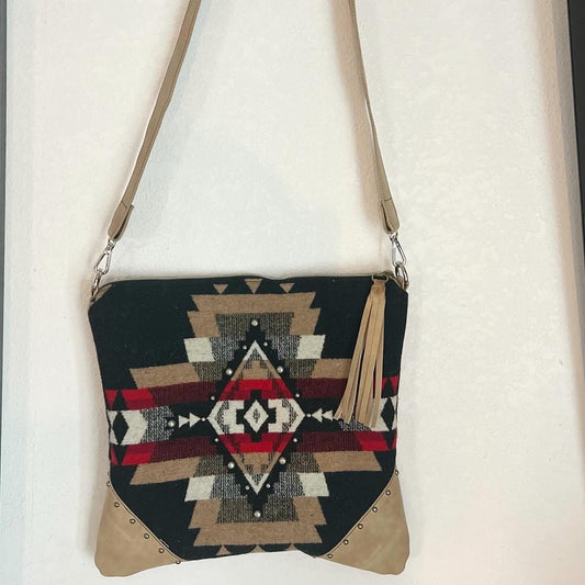 Studded Pendleton Purse