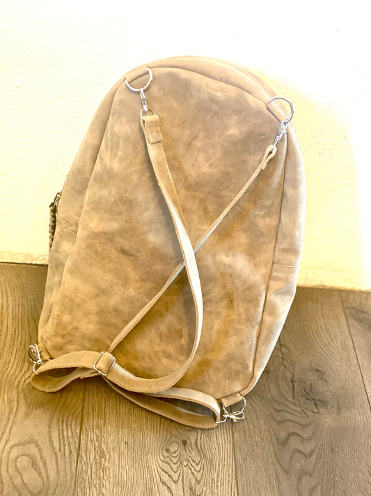 Leather PNW Wool Backpack