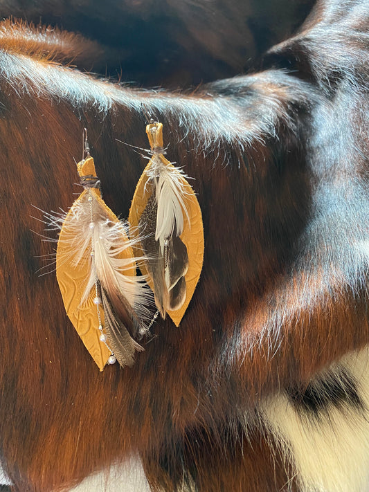 Feather earrings